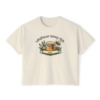 Wildflower Honey Club Shirt, Beekeeper Gift and Honey Jar Flower Design