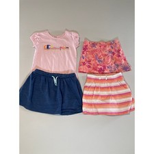 Girls Bundle Size 6 Champion Top and Oshkosh Skorts Lot - Summer Outfit Set