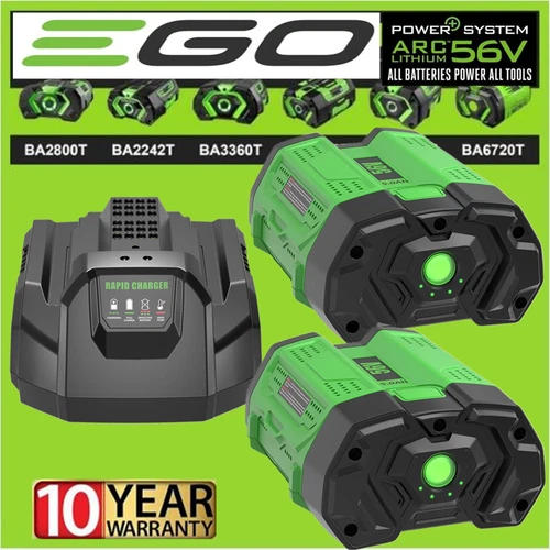 5.0Ah Lithium Battery / Charger For EGO Power+ 56V BA2800 BA2800T BA4200 BA1400