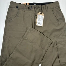 NEW Prana Zion II Pants 31x30 Stretch Relaxed Fit Cargo Slate Green Straight