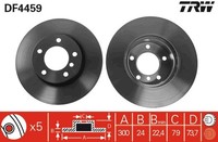 2X Bremsscheibe Trw DF4459 FüR Bmw E91 E93 E92 E81 Z4 E87 E90 E82 E88 E89 3Er
