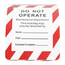 ⁺Danger Barricade Tag PP Composite Paper Hole Design Danger Tagout For