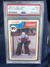 1983-84 O-Pee-Chee - Pelle Lindbergh #268 (RC) PSA 8