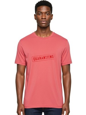 Quaranteens Mens Graphic Tee, 100% Cotton, Casual Summer Wear