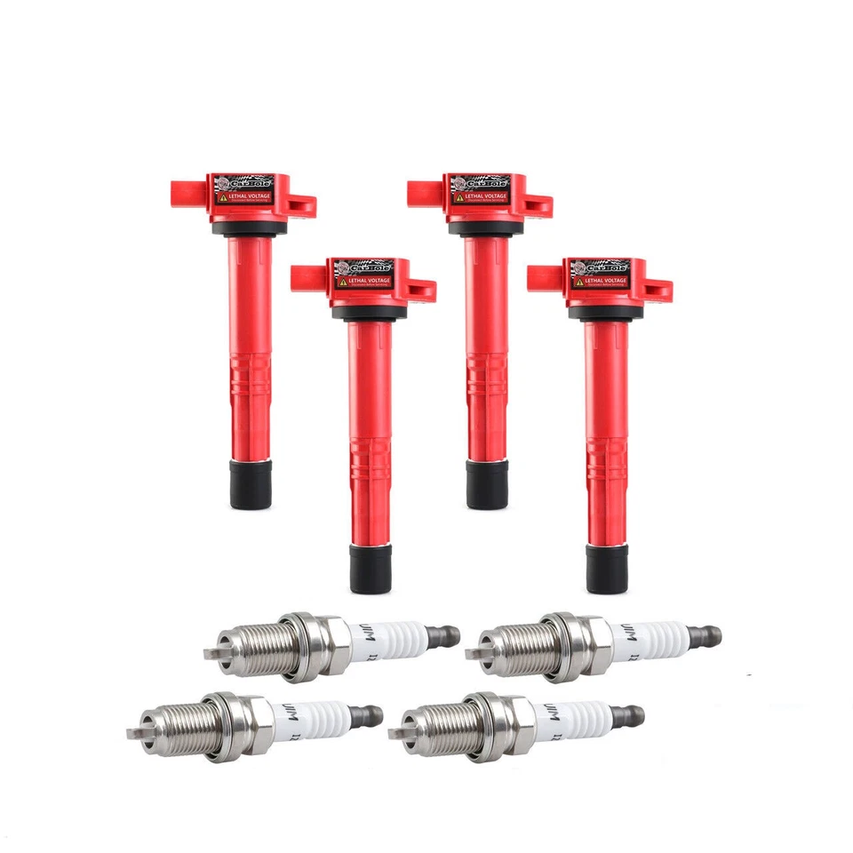 Paquete de 4 bobinas de bujías de alto rendimiento para Honda Accord CR-V Element 2,4 L l4 Foto 2 de 4