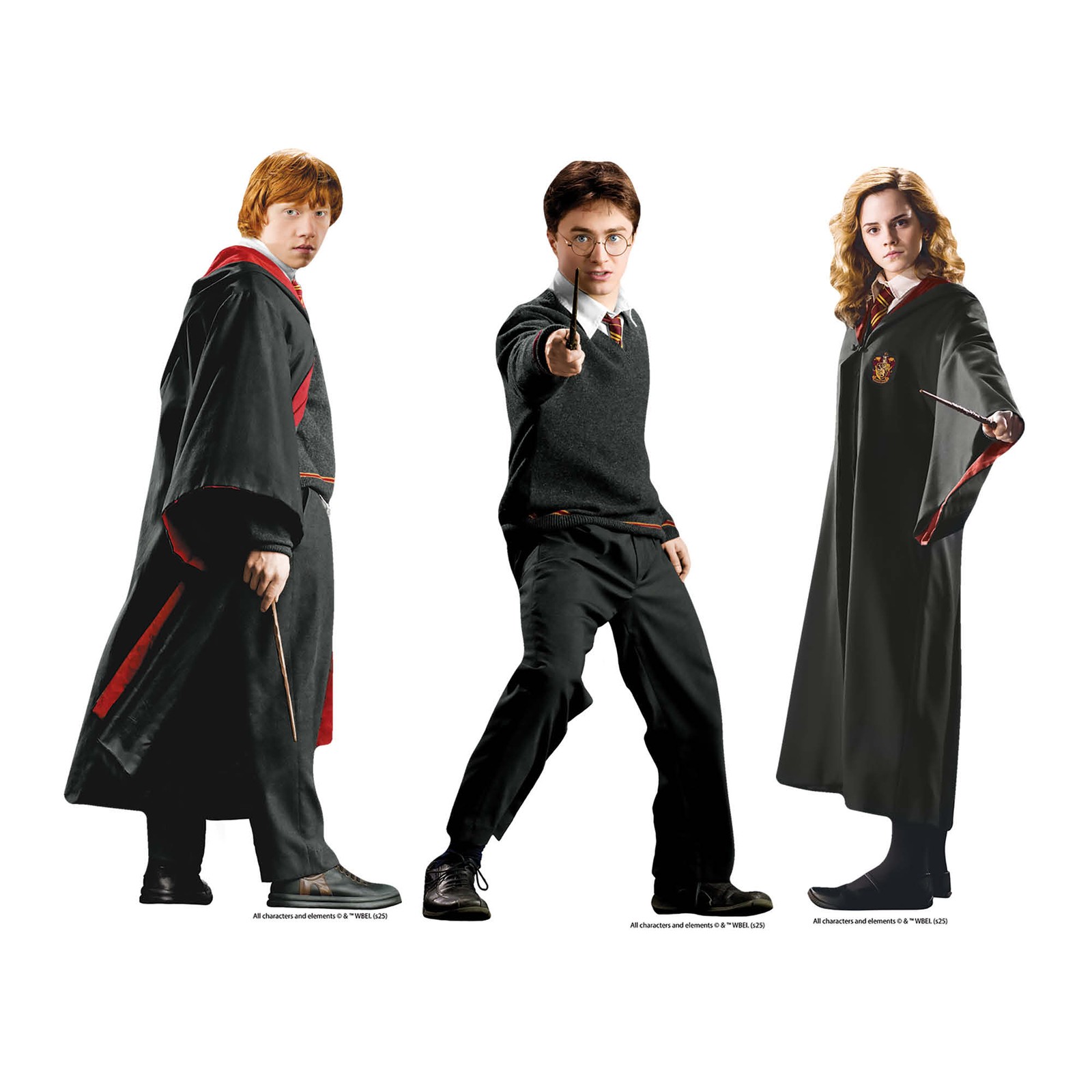 Harry Potter, Hermione Granger and Ron Weasley Shelf Top Pack of 3 Standees