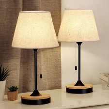 Modern Set of 2 Table Desk Lamp Bedside Nightstand Lamp Bedroom Office Decor