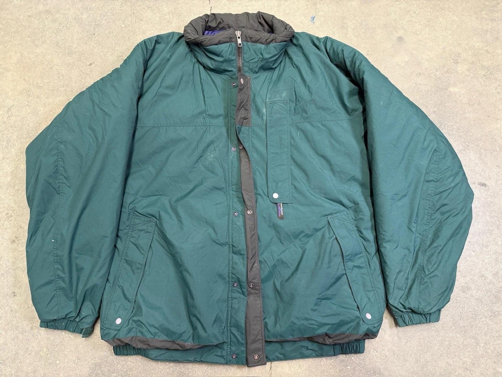 Vintage Patagonia Mens Hunter Green Large Rubicon Rider Puffer Down Coat