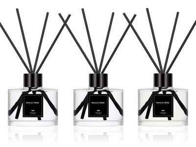 Reed Diffuser Set of 3 for Bathroom Shelf Decor, Sticks Diffuser with Essenti...