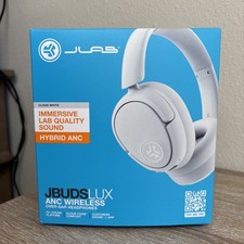 JLab JBuds Lux Active Noise Cancelling Bluetooth Headphones Cloud White Used