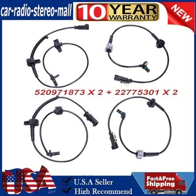 4 ABS Wheel Speed Sensor Front Rear Right & Left For Silverado 1500 Sierra 1500