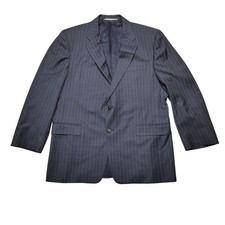 Hickey Freeman Suit Jacket Mens 44 Blue Loro Piana Wool Tasmanian Super 130s