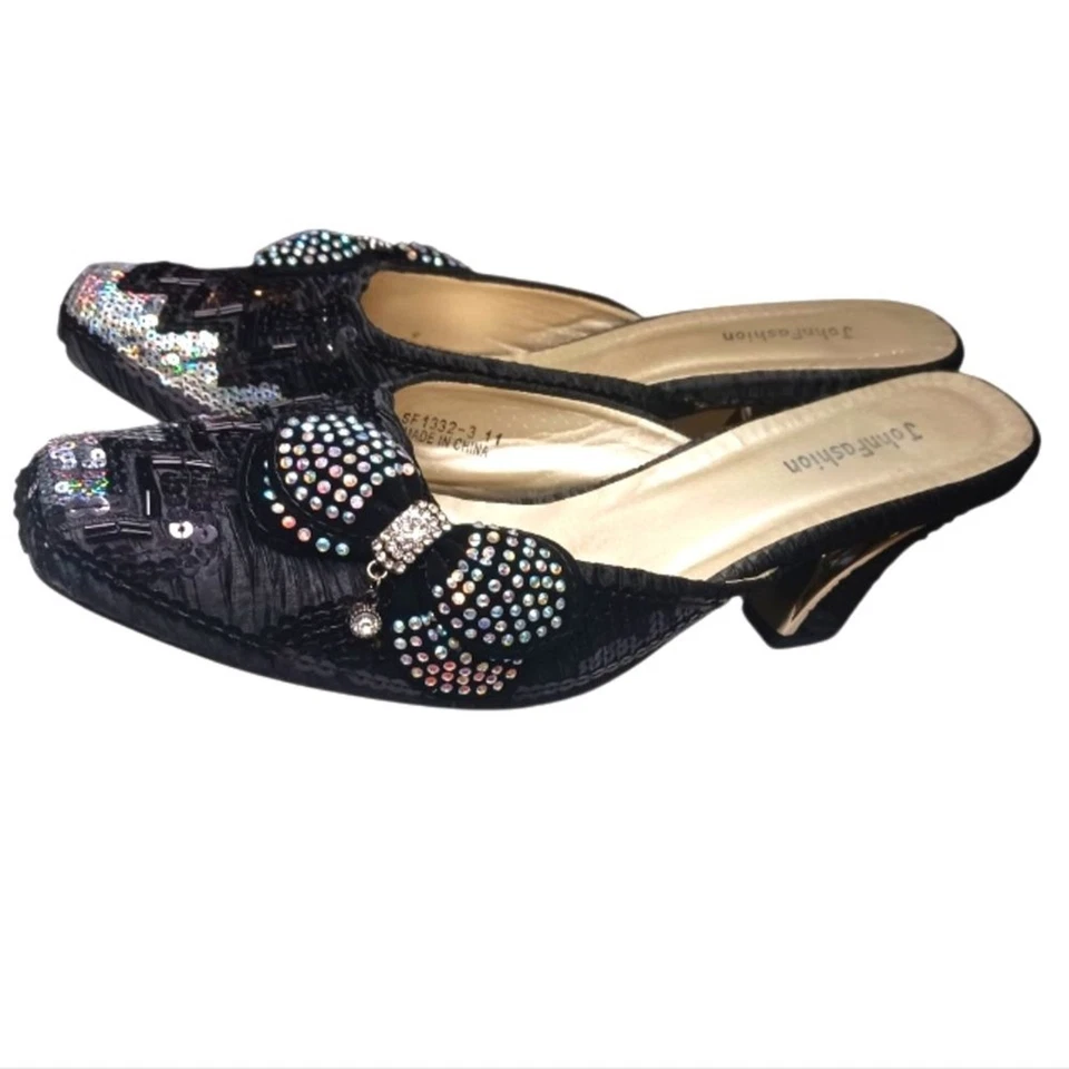 John Fashion Fancy Women's Evening Shoes Rhinestones & Sequines. 11 - Image 2 of 4