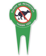 No Dog Poop Signs for Yard, 12" x 6.5", Aluminum, Dog Poop Signs for Lawn