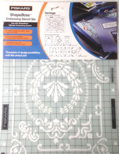 Fiskars ShapeBoss Embossing Stencil Set - Heritage - 5621 - NEW