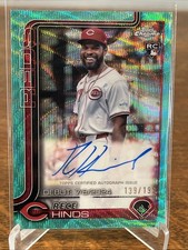 2025 Topps Chrome #CRDA-RH Rece Hinds Rookie RC Aqua Wave Autograph /199