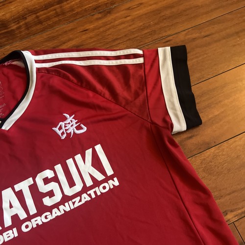 Naruto Akatsuki Fußball Trikot Herren XL rot Kurzarm Box Mittagessen exklusiv gebraucht, in einwandfreiem Zustand - Bild 6 von 11