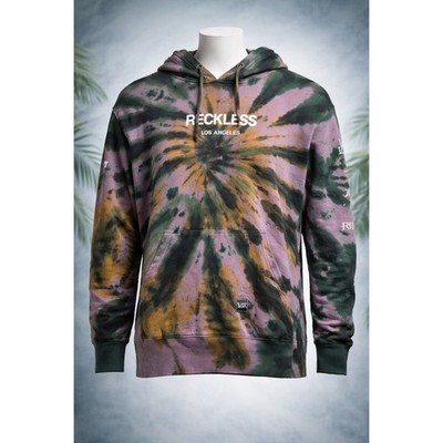 Young & Reckless Los Angeles Men s Tie Dye Hoodie Sweatshirt L