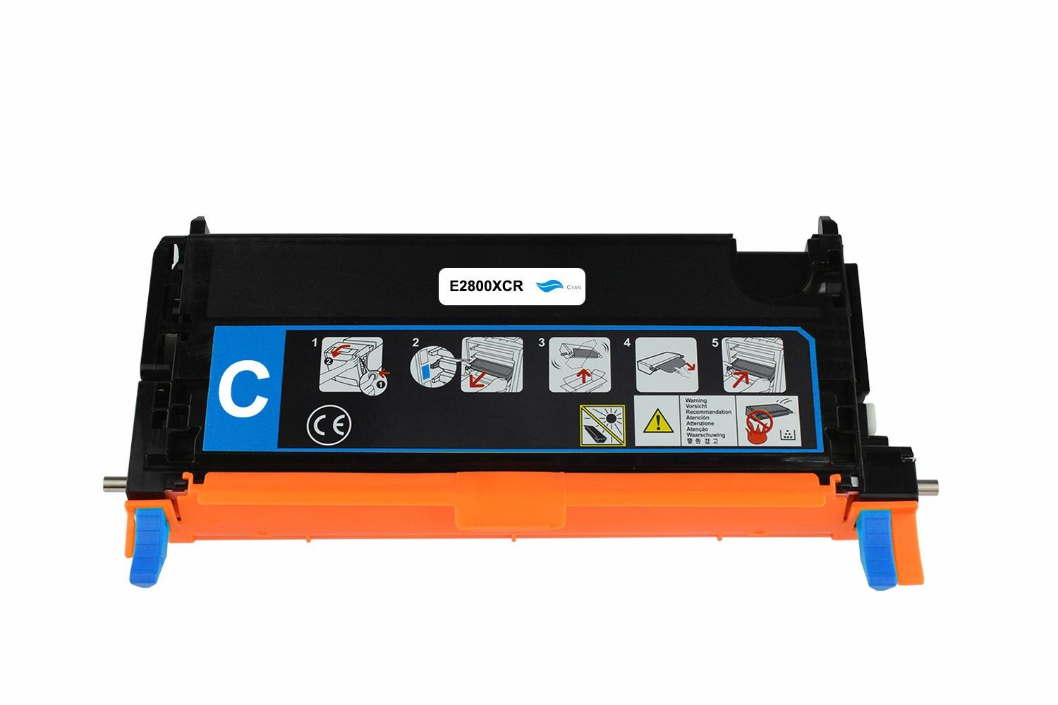 Toner E2800XCR-F Cyan Cyan Haute Capacité Compatible C13S051160 pour Graphiques Lumineux