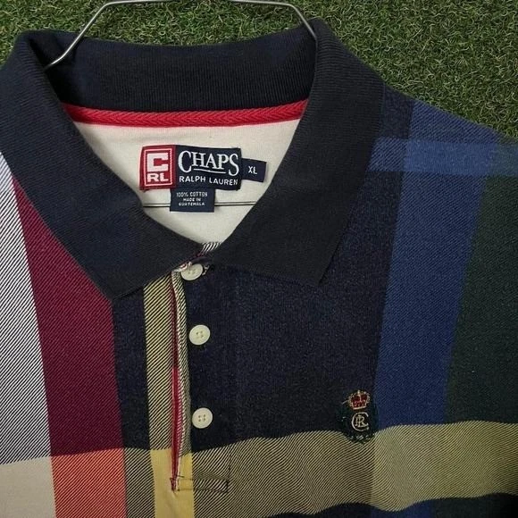 Camisa de rugby vintage de los 90 Chaps Ralph Lauren a cuadros Foto 4 de 4