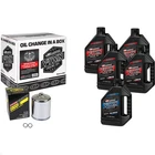 Maxima Sportster Synthetic Oil Change Kit with Chrome Filter Motorcycle 78-99936
