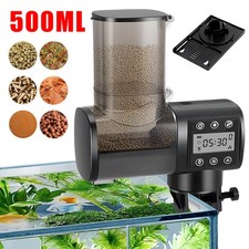500ML Futter Automat Timer mit LCD Display Futterautomat Aquarium Groß Kapazität