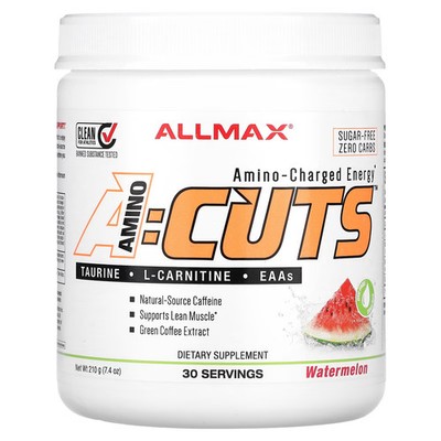 2 X ALLMAX, ACUTS, Amino-Charged Energy, Watermelon, 7.4 oz (210 g)