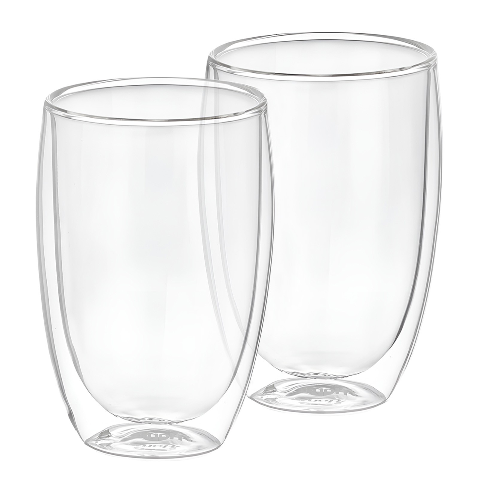 Lot de 2 verres double paroi 350ml en verre borosilicate thermo-isolant