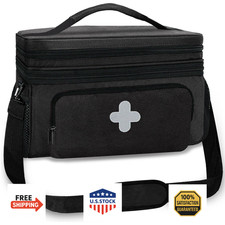 GDNasist Medicine Storage Bag Emergency Pill Bottle Organizer Travel Medical Kit