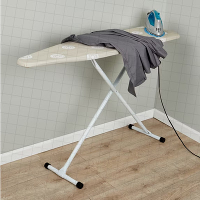 Mainstays T-Leg Ironing Board, 53 in x 14 in, Adjustable Height, Steel Frame