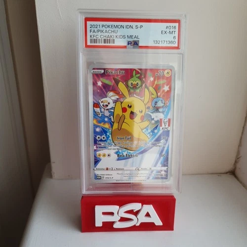 Pokemon Pikachu TCG Indonesian KFC Promo Card 016/S-p Full Art PSA 8