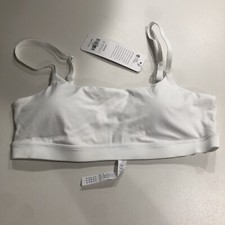 Crz Yoga White Spaghetti Strap Yoga Bra Medium