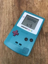 Nintendo GameBoy Color Retro Handheld Console GBC Teal and White