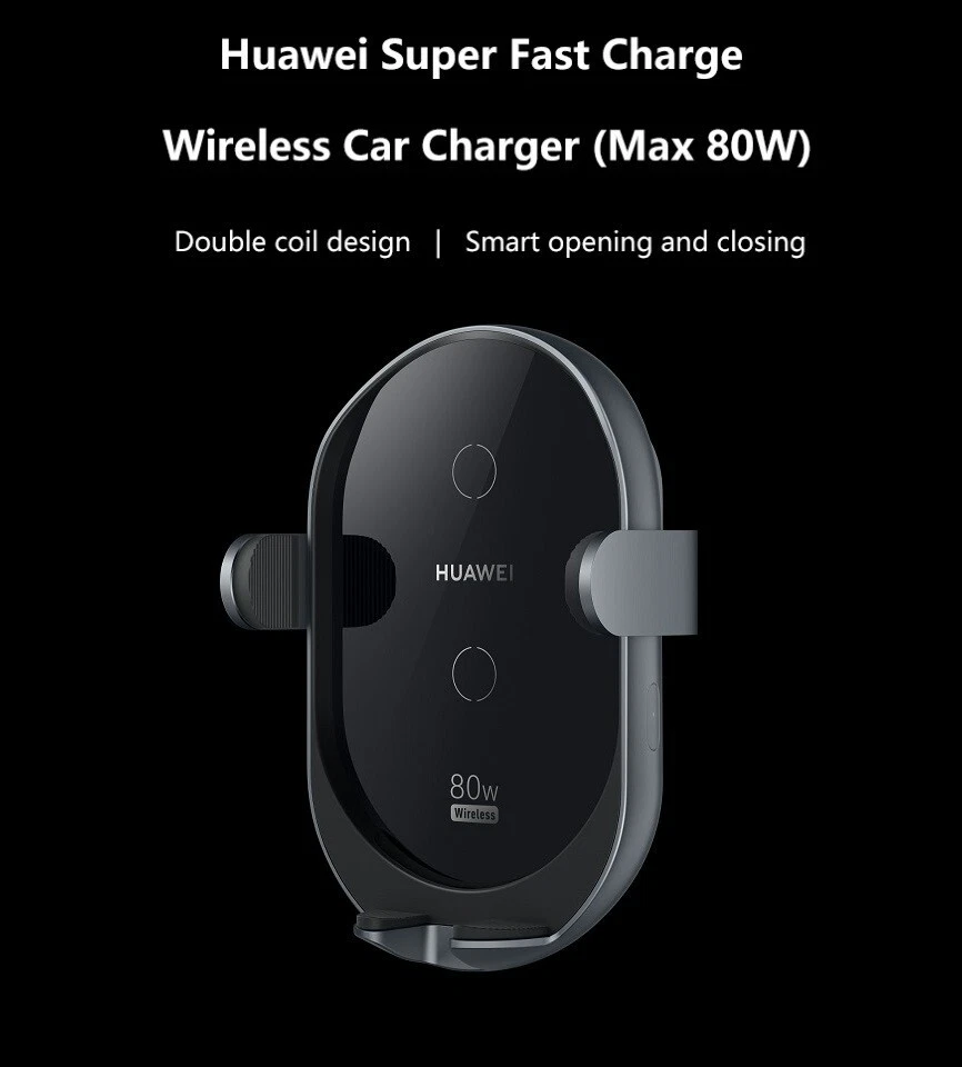 Huawei Wireless Car Charger 80W Phone Holder Mount For Mate P 40 50 60 Pro X3 X5 - Image 3 of 4