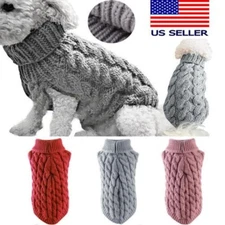 Pet Dog Warm Jumper Knit Sweater Clothes Puppy Cat Knitwear Costume Coat Apparel