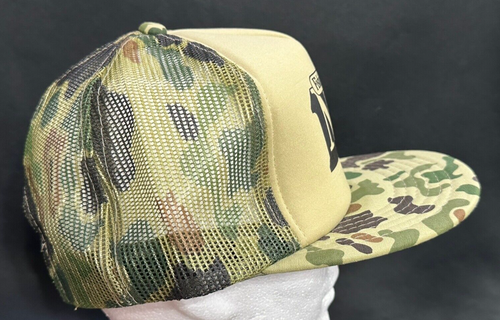 Vintage Fishing & Hunting News CAMO Snapback Trucker Hat 90s EUC Outdoor Sport - Picture 4 of 8