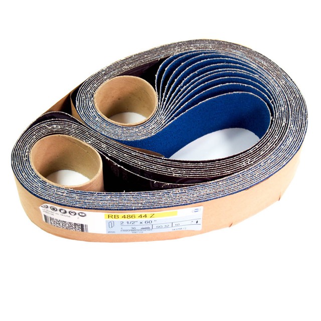 Hermes 21/2" x 60" Abrasive Sanding Belts 36 Grit RB 486 44 Z (Pack of