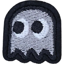 PAC MAN GRAY GHOST BLINKY PACMAN VIDEO GAME TACTICAL HOOK PATCH 1 X 1 INCH