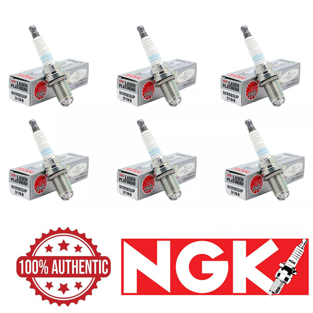 6-BMW Spark Plugs NGK OEM Double Laser Platinum BMW Upgrade Set for E39-E46-M54