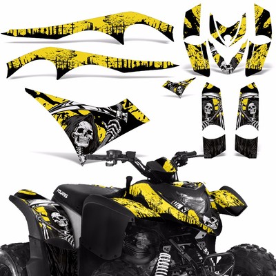ATV Graphics Kit Decal Sticker For Polaris Phoenix 200 2005-2016 REAP YLW