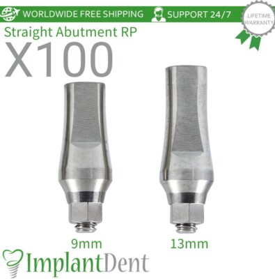 100x Straight Abut Dental Prosthetic RP Conical Connection Hex System 2.65mm