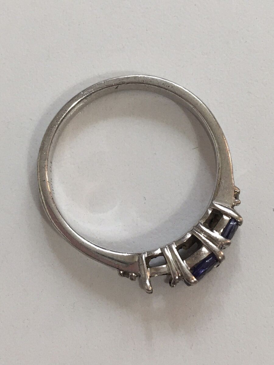 CJ (SCRAP) Diamond Ring 925 Solid Sterling Silver Missing CJ (SCRAP) Diamond Ring 925 Solid Sterling Silver Missing