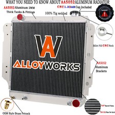 4 Row Aluminum Radiator For 1987-2006 Jeep Wrangler Tjyj Chevy V8 Conversion 4 Row Aluminum Radiator For 1987-2006 Jeep Wrangler Tjyj Chevy V8 Conversion