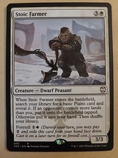 1 X MTG Magic The Gathering Commander: Kaldheim Stoic Farmer rare ex con