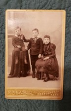 Beautiful Vintage Cabinet Card of Siblings Beautiful Little Children 