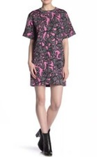 Marc Jacobs Pink & Gray Knitted Short Sleeves Dress NEW Sz XS