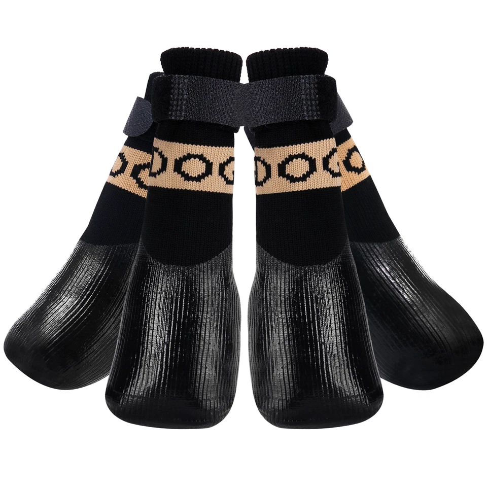 4 un. Calcetines Antideslizantes Impermeables Perro Zapatos Botas Exterior Interior Pata Protector Foto 2 de 4