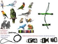 Pettorina pappagalli VERDE 2 TONI elastica collo 3MM DA COCORITE AD AMAZZONE