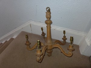 Vintage Carved Wooden Chandelier Ceiling Light Wood Spares Ebay