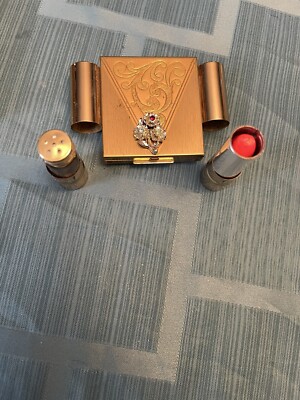 Vintage Zell Fifth Avenue Makeup Compact Lipstick Perfume